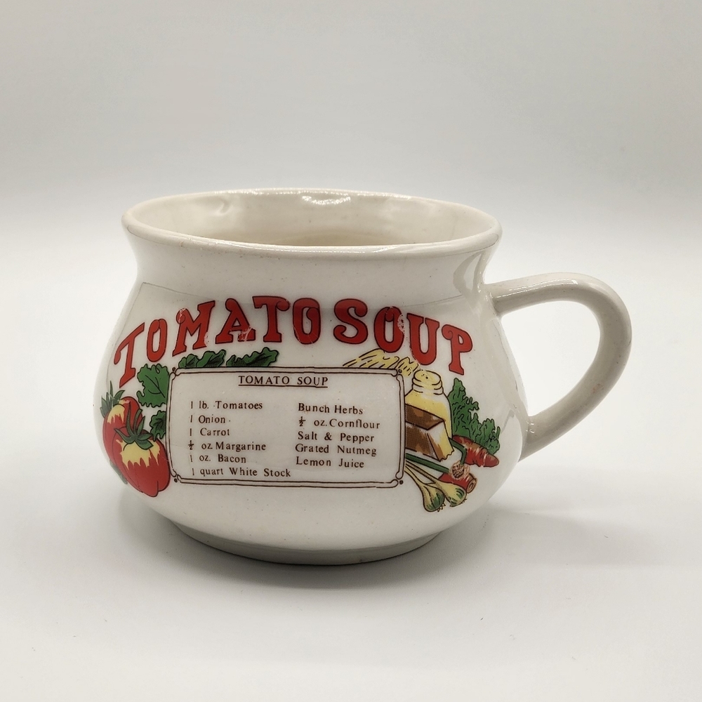 Vintage Tomato Soup Recipe Bowl
